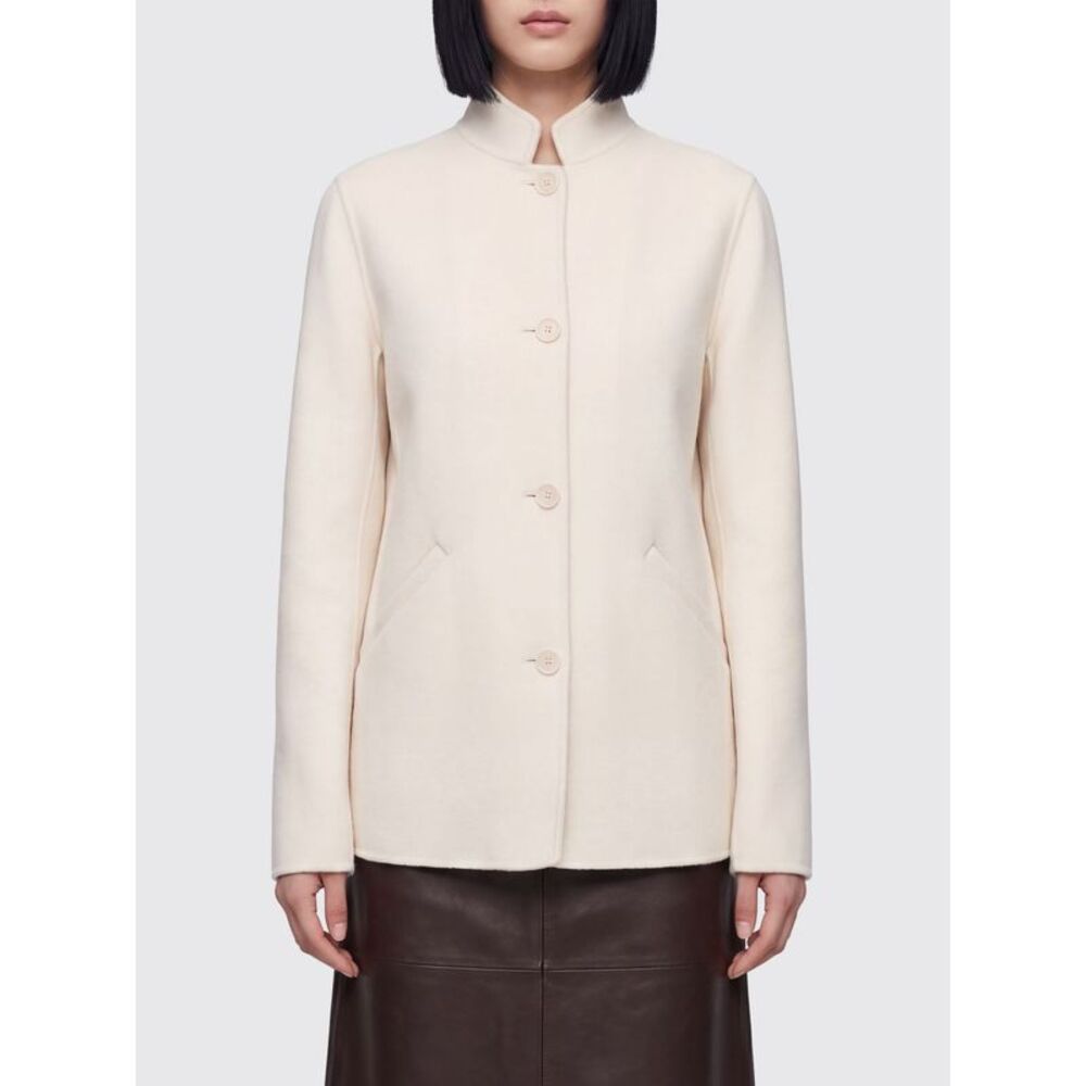 Aspesi Women Single-Breasted Wool Short Coat Aspesi With Mandarin Collar